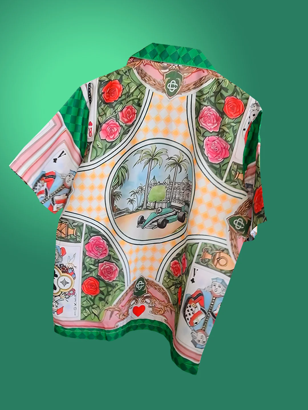 Ace-Joker Graphic Printed Oversized Multicolor Crepe Shirt - Image 3