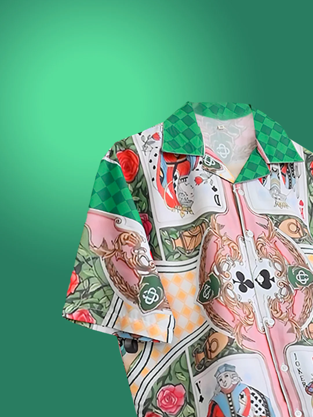 Ace-Joker Graphic Printed Oversized Multicolor Crepe Shirt - Image 4