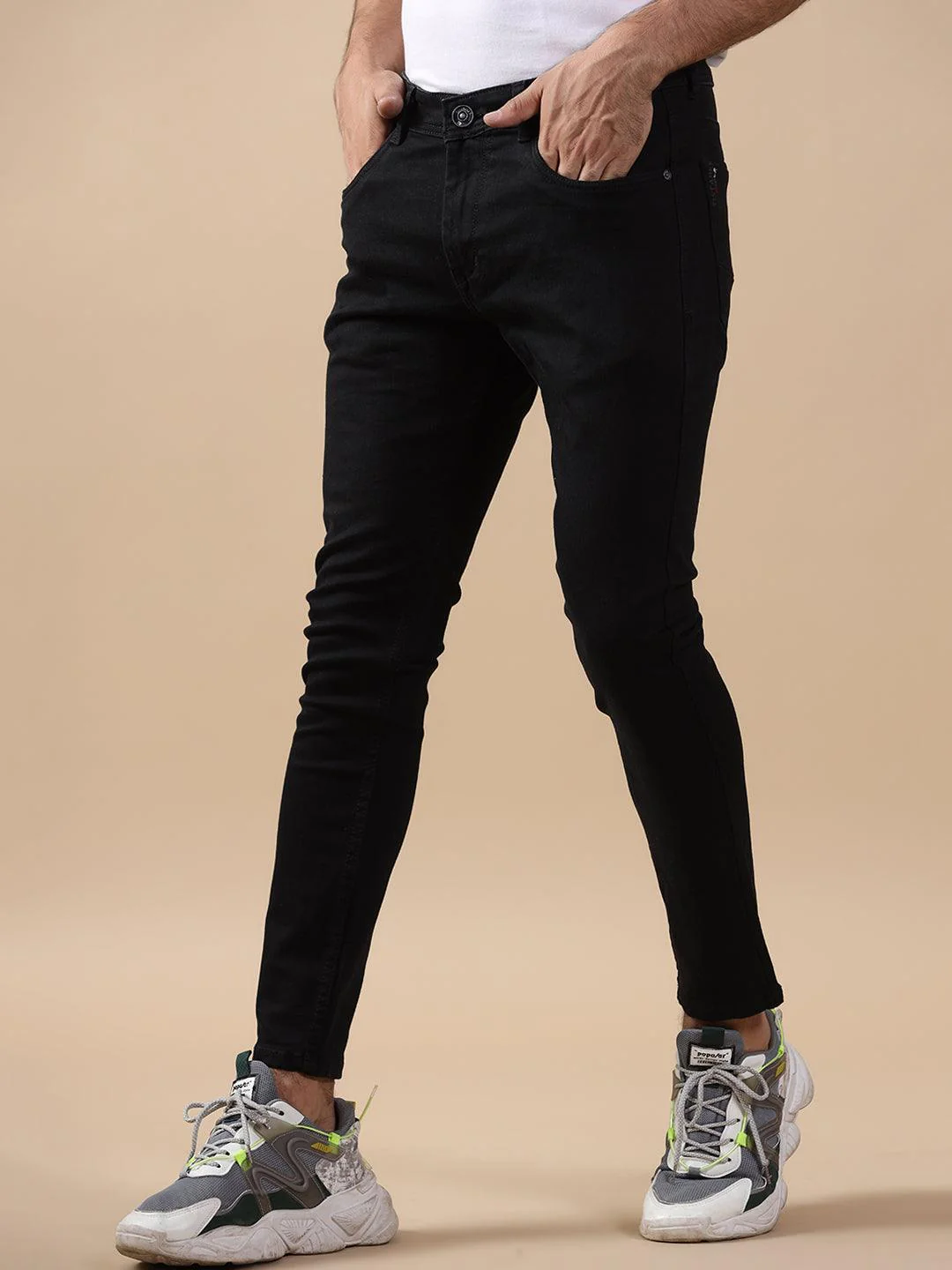 Black Denim Men's Jeans - Image 3