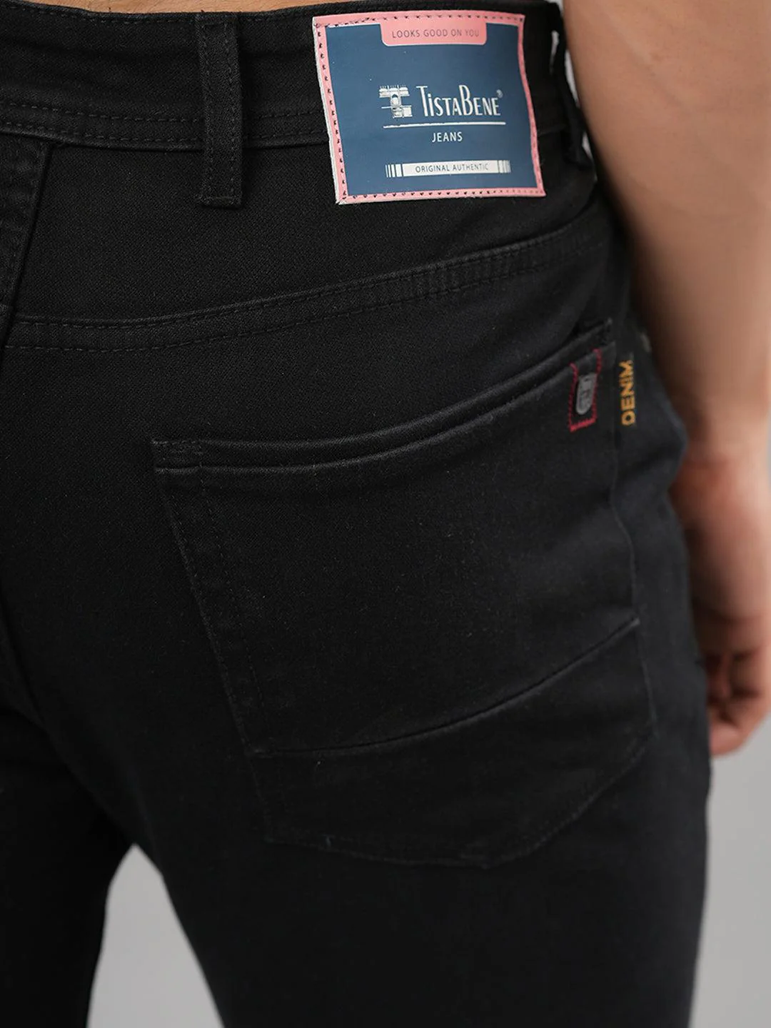 Black Denim Men's Jeans - Image 5