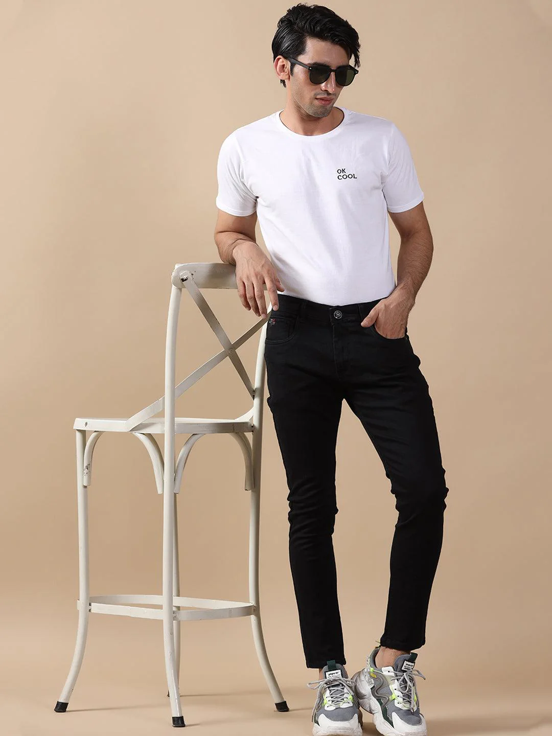 Black Denim Men's Jeans - Image 6