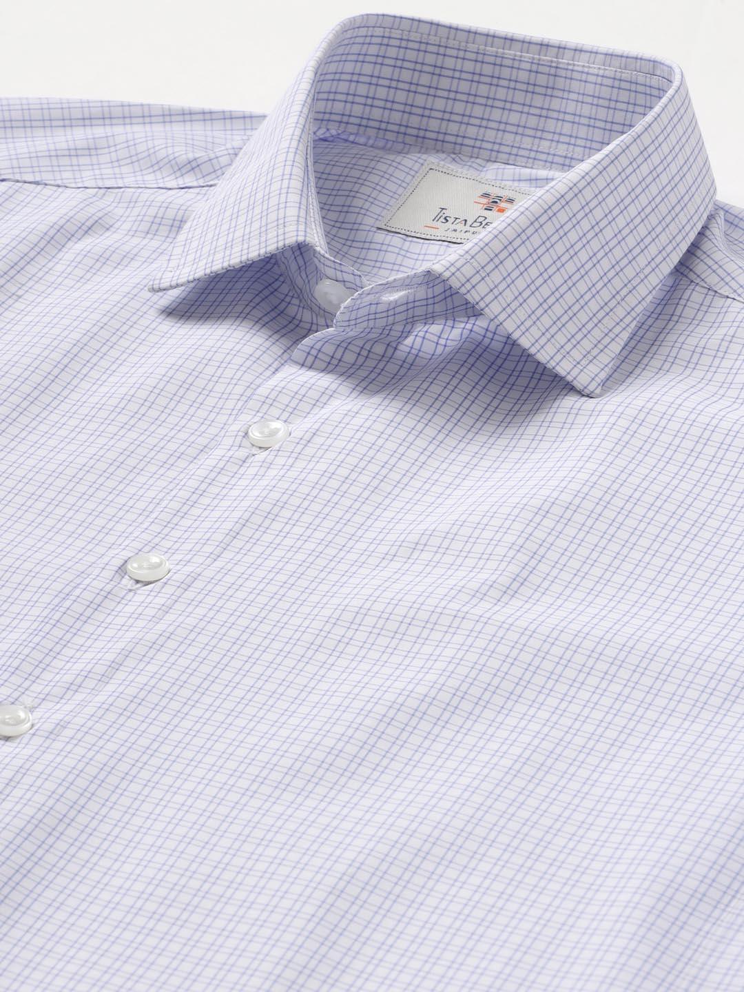 Blue and White Checks Shirt - Image 6