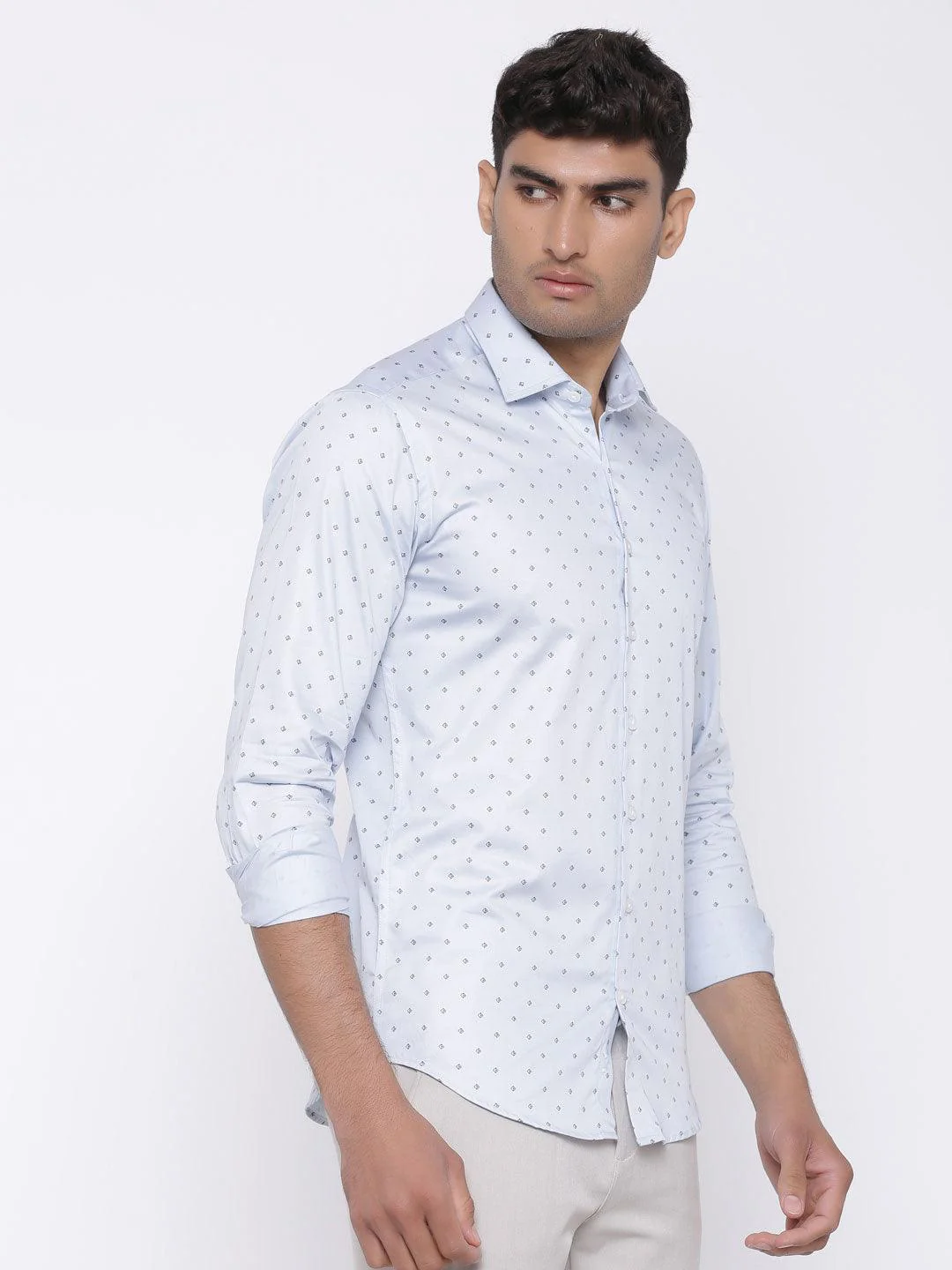 Blue Crimpson Printed Shirt - Image 3