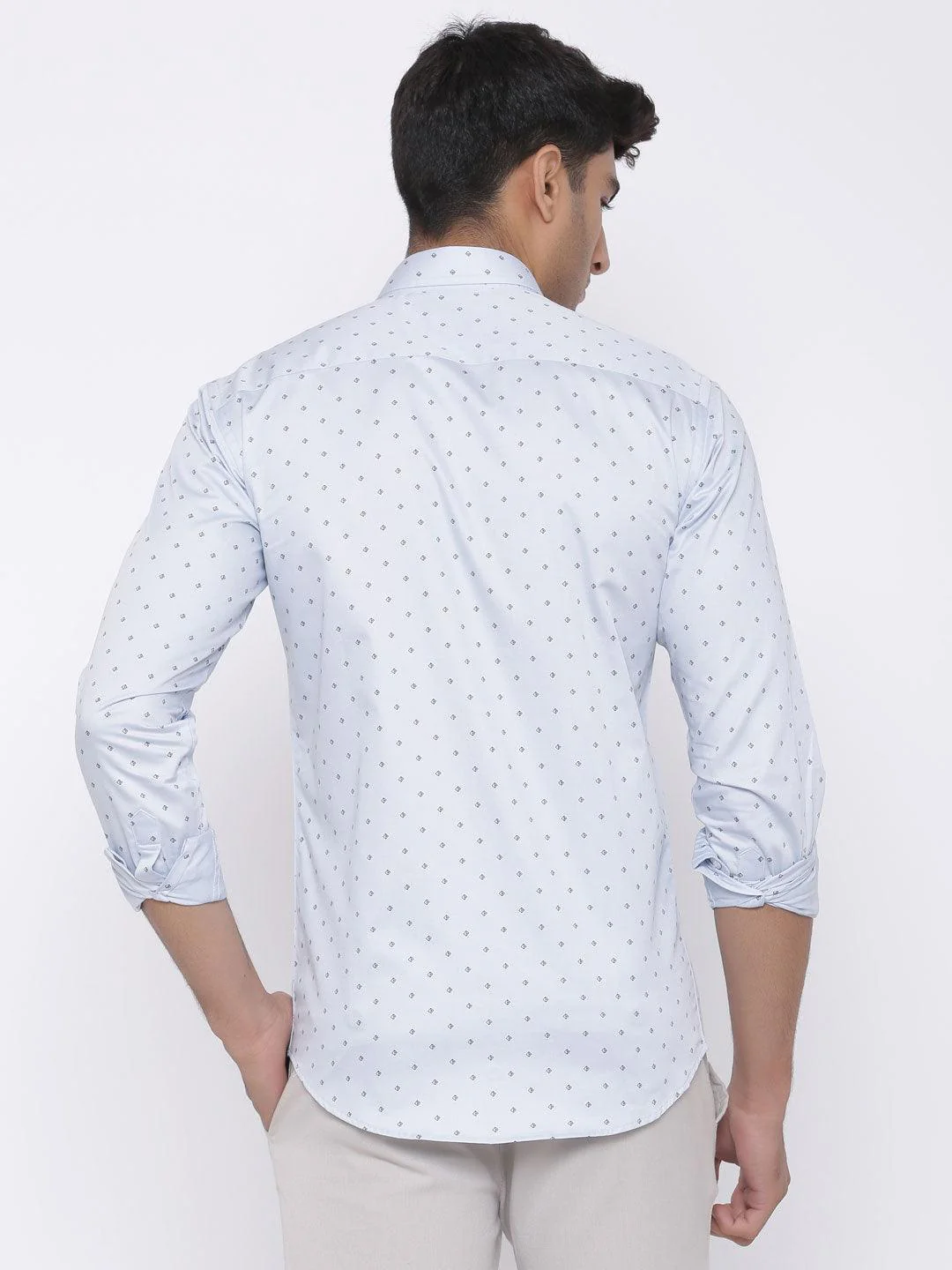 Blue Crimpson Printed Shirt - Image 4