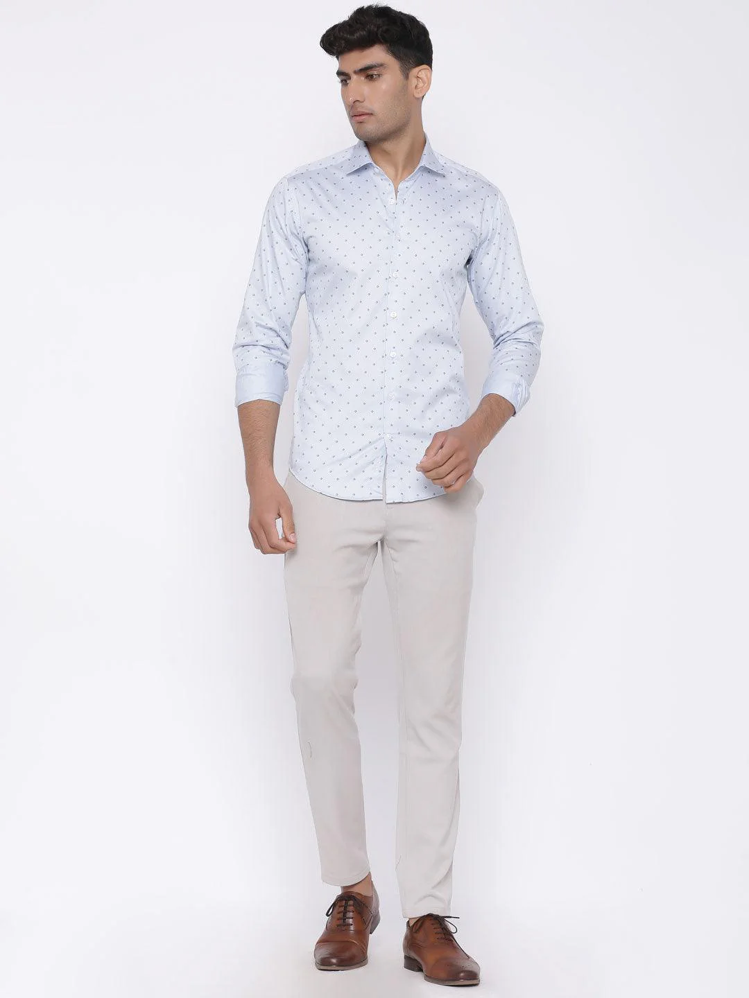 Blue Crimpson Printed Shirt - Image 6