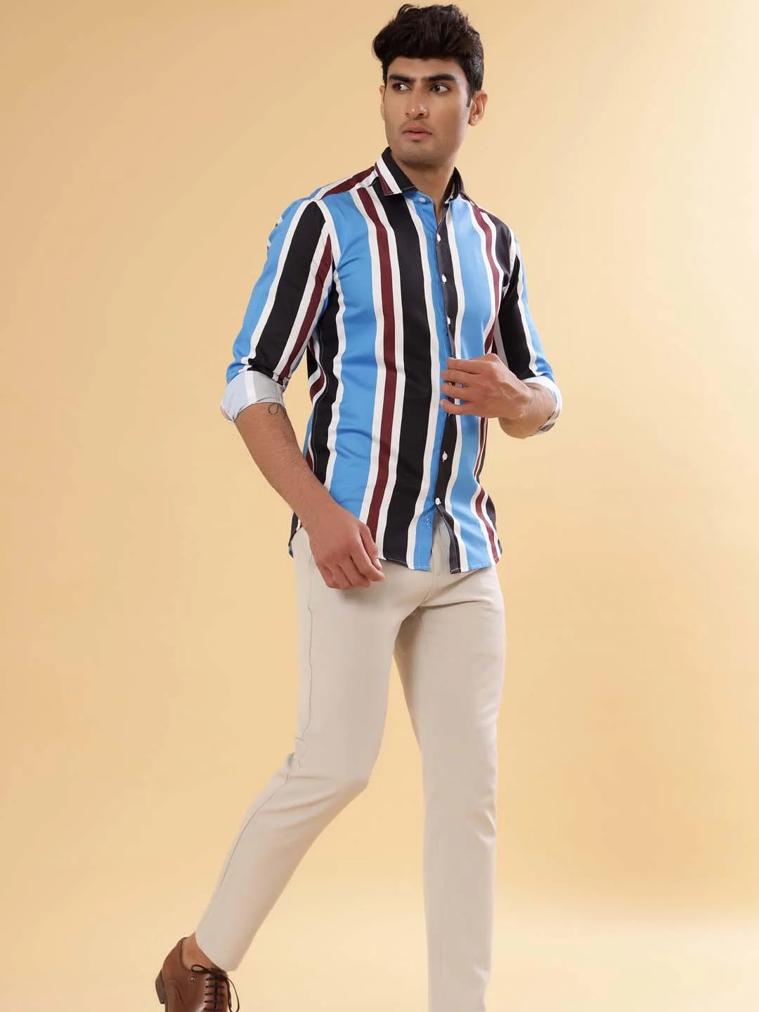 Charlie Tropical Stripes Shirt - Image 3