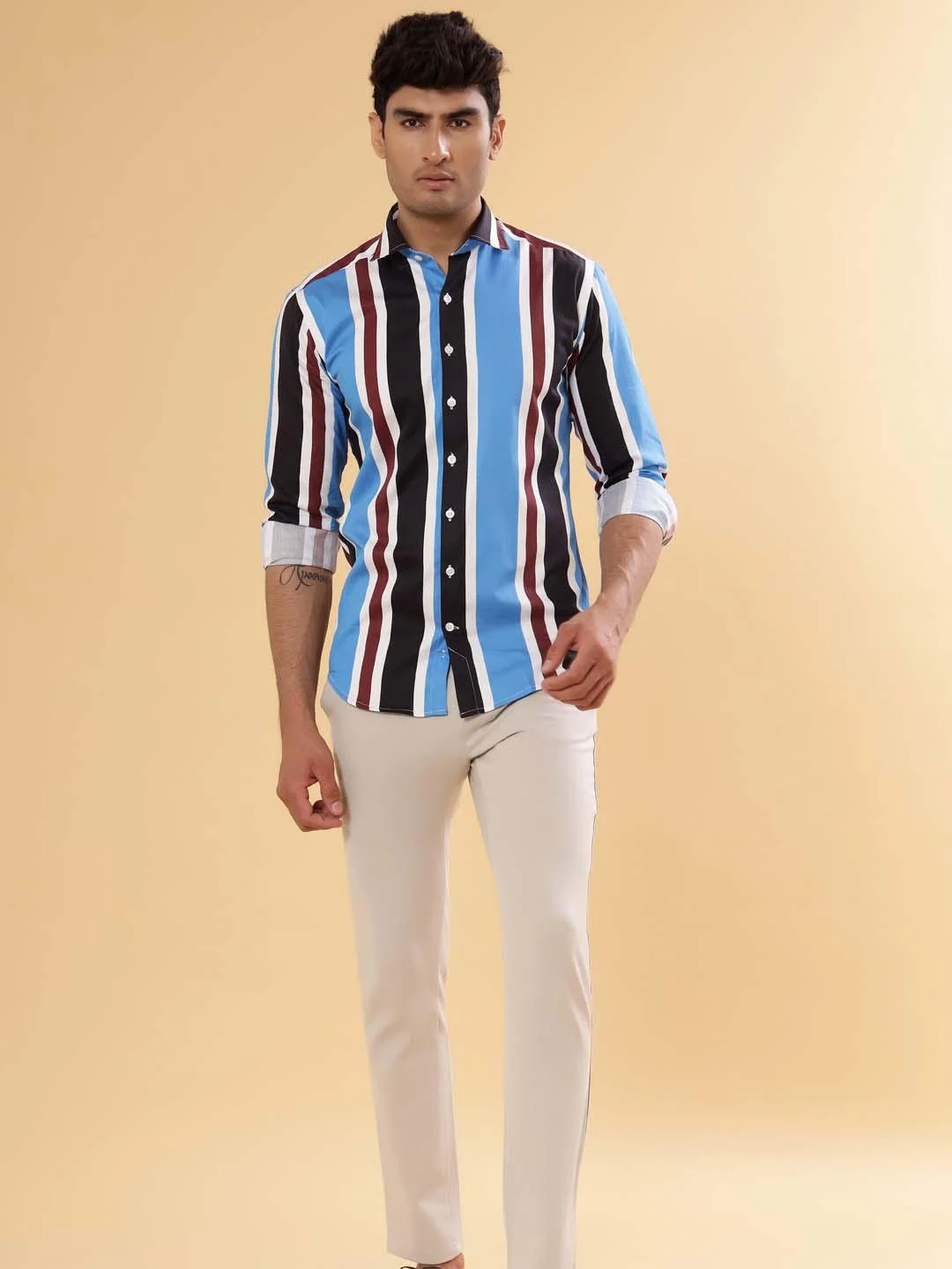 Charlie Tropical Stripes Shirt - Image 5
