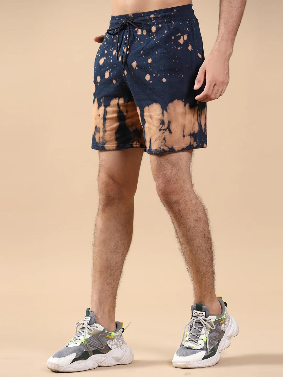Dark Brown Spot Print  Shorts - Image 3