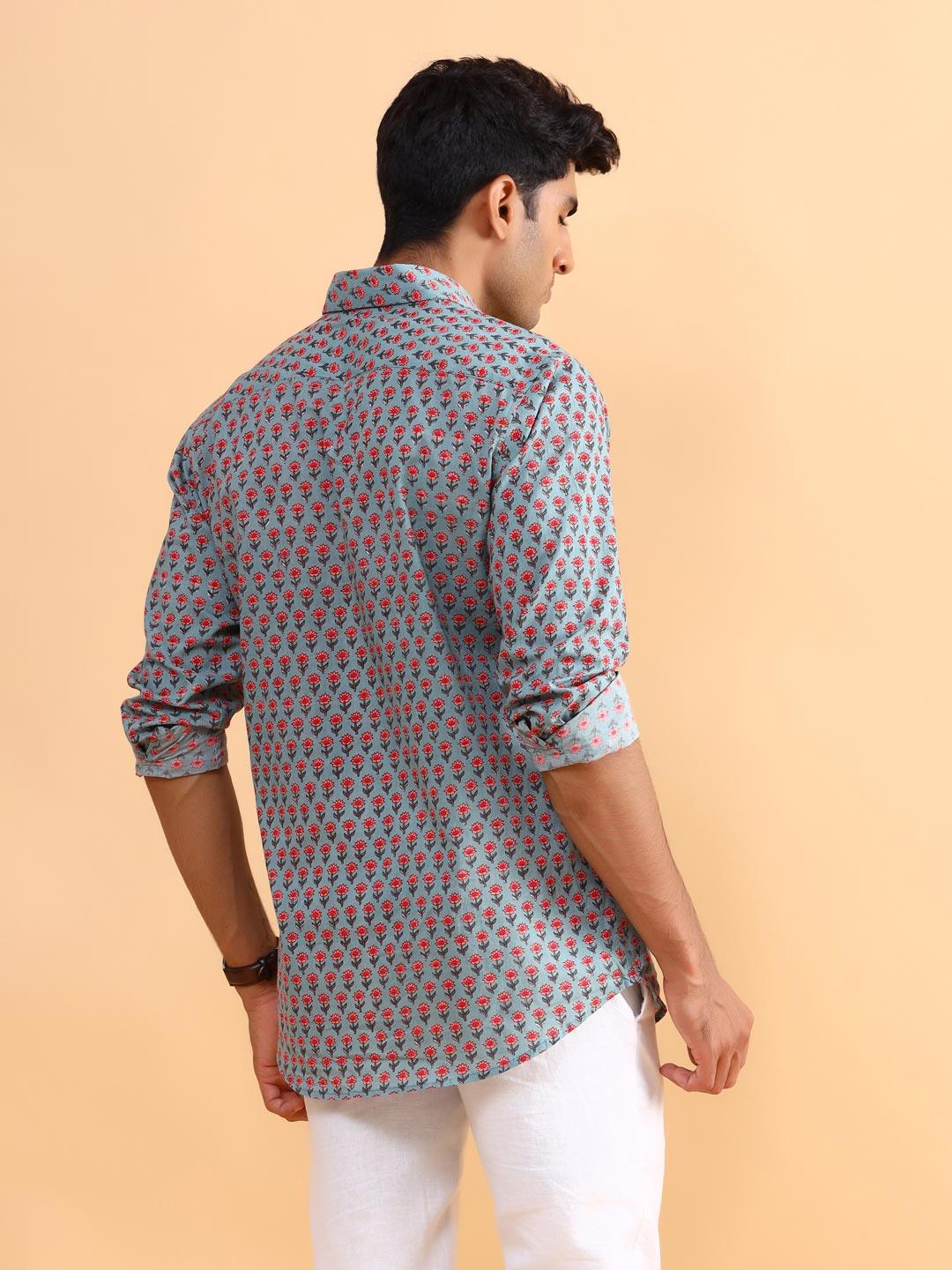 Floral Printed Cotton Shirt - Image 6