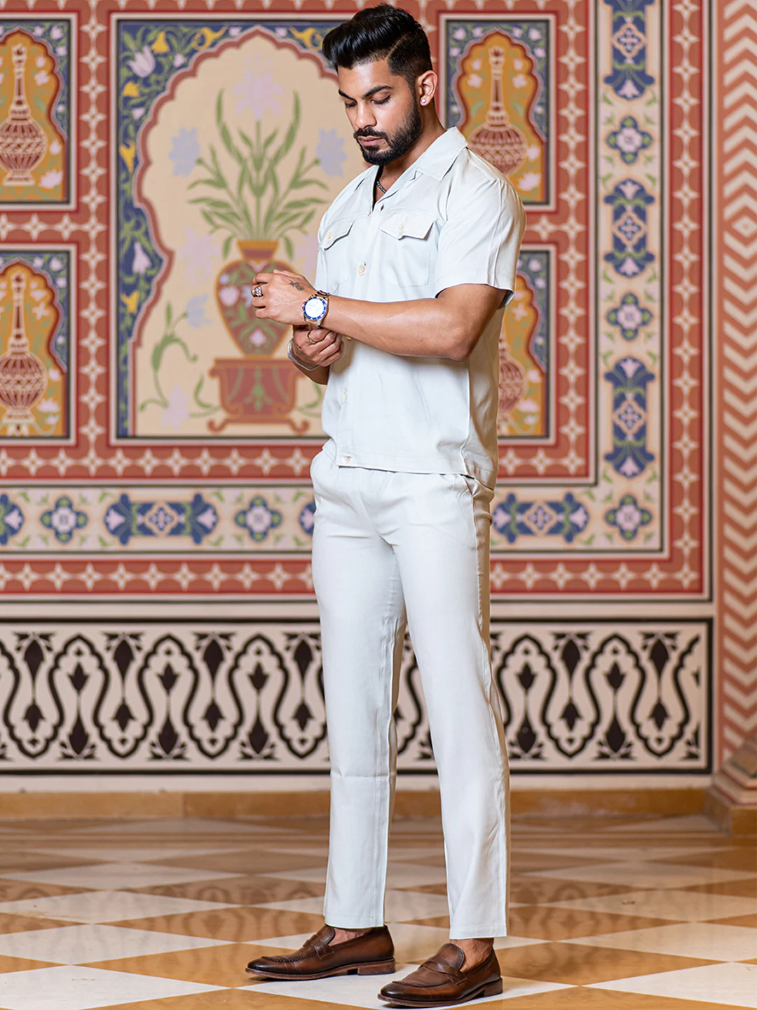 Grey Half Sleeves Modal Co-ord Set - Image 4