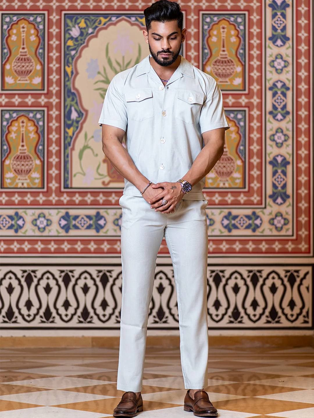 Grey Half Sleeves Modal Co-ord Set - Image 5