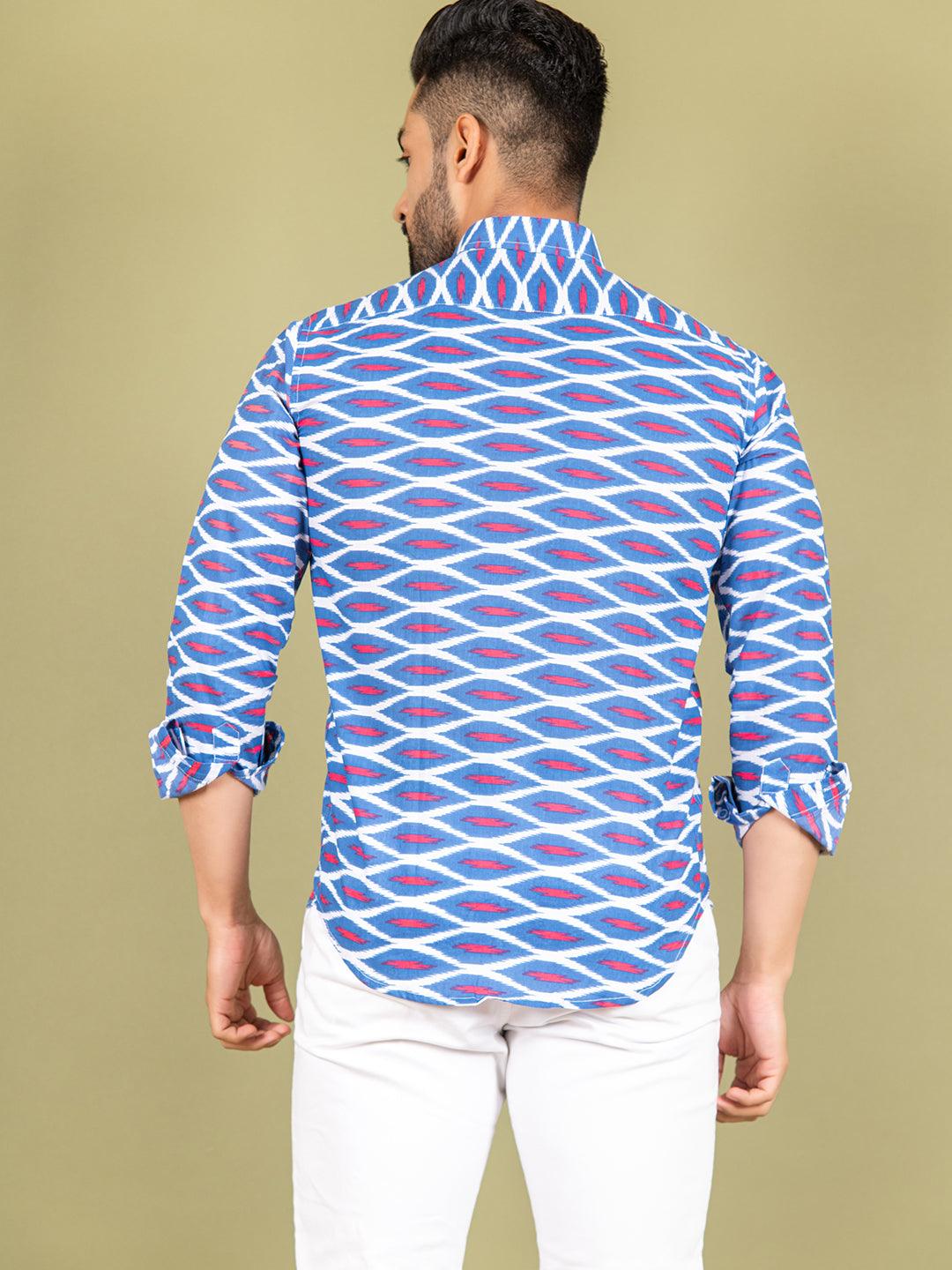 Ikat Printed Cotton Shirt - Image 6