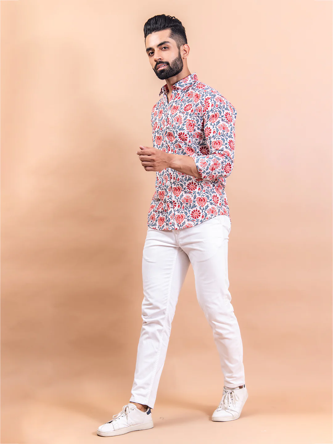 Jacobean Full Sleeeves Cotton Printed Shirt - Image 6