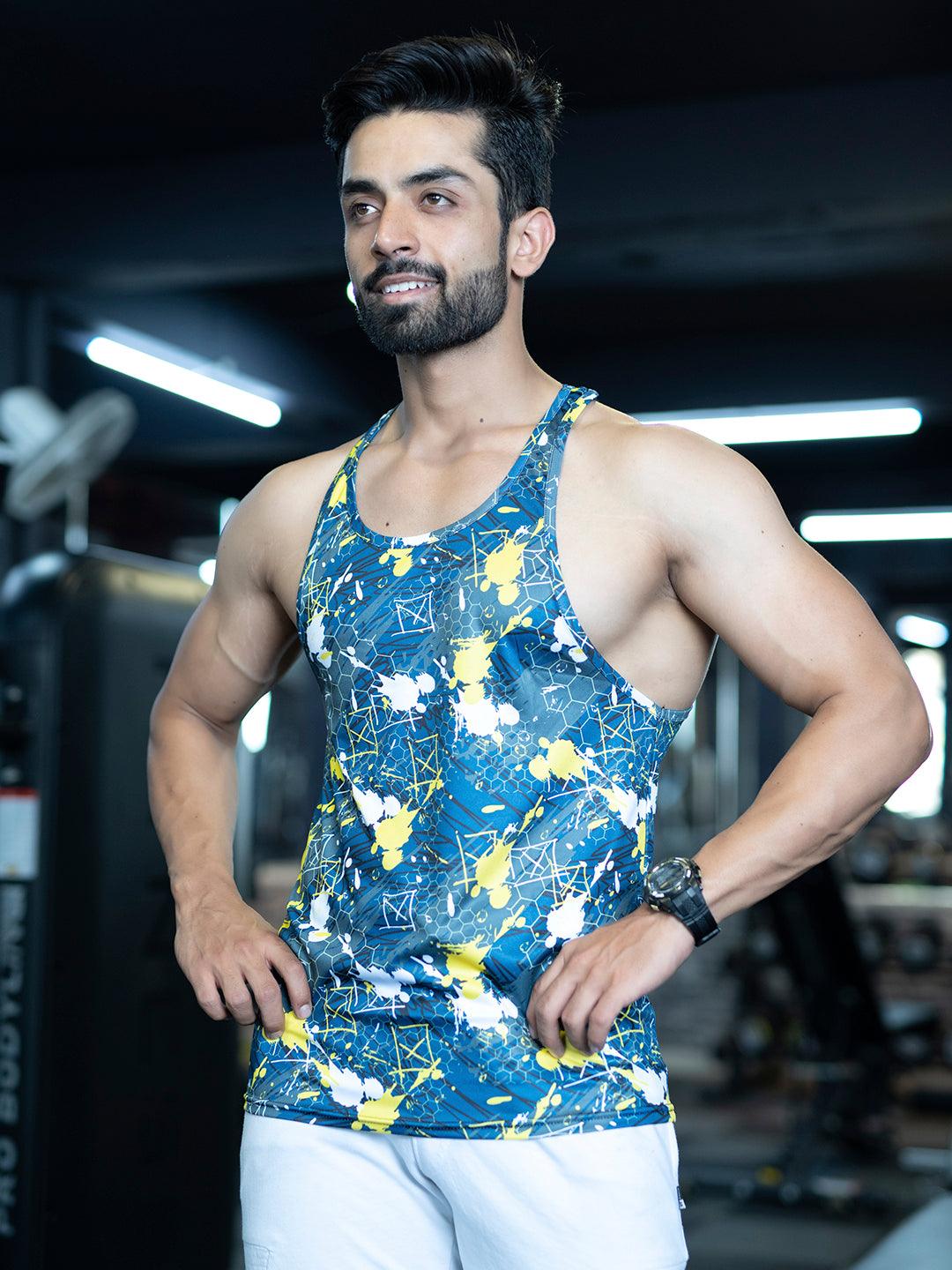 Mens Gym T-Back Stringer Sleeveless Sports Vest - Image 3