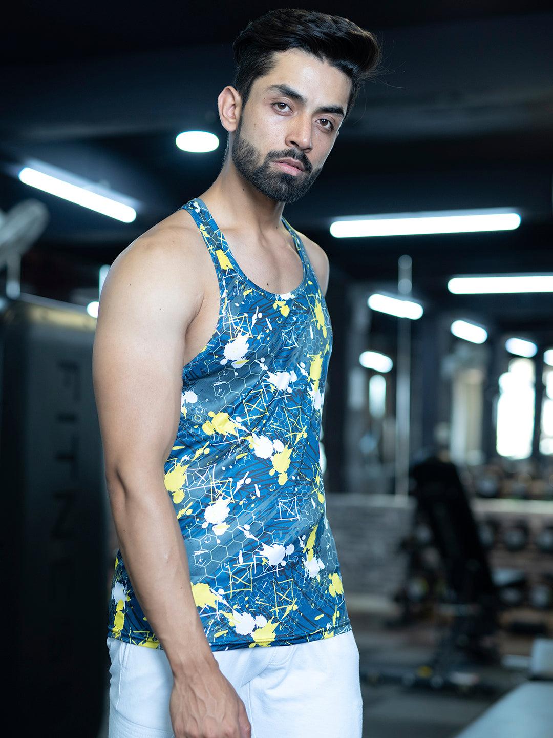 Mens Gym T-Back Stringer Sleeveless Sports Vest - Image 4