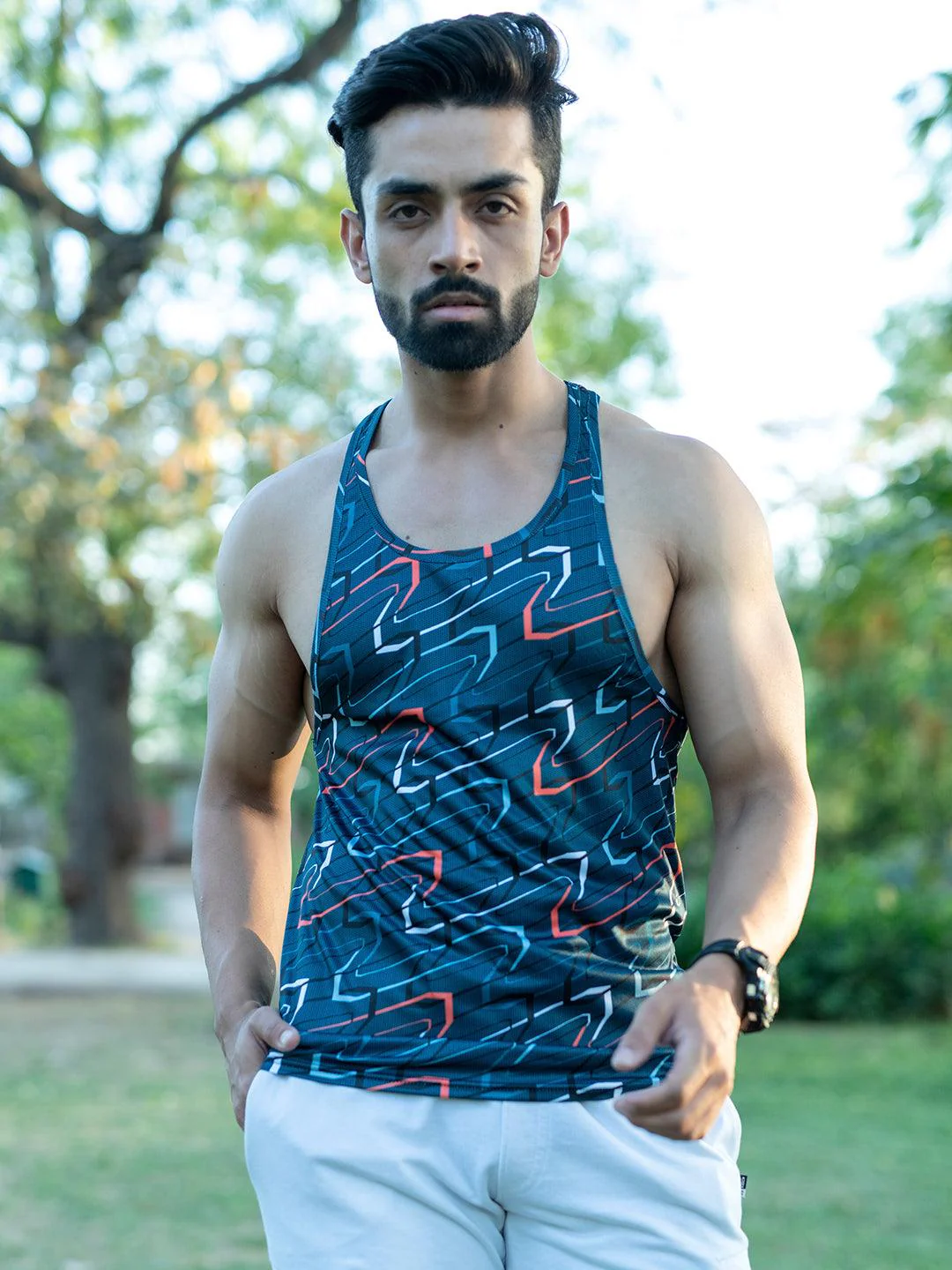 Mens Gym T-Back Stringer Sleeveless Sports Vest - Image 3