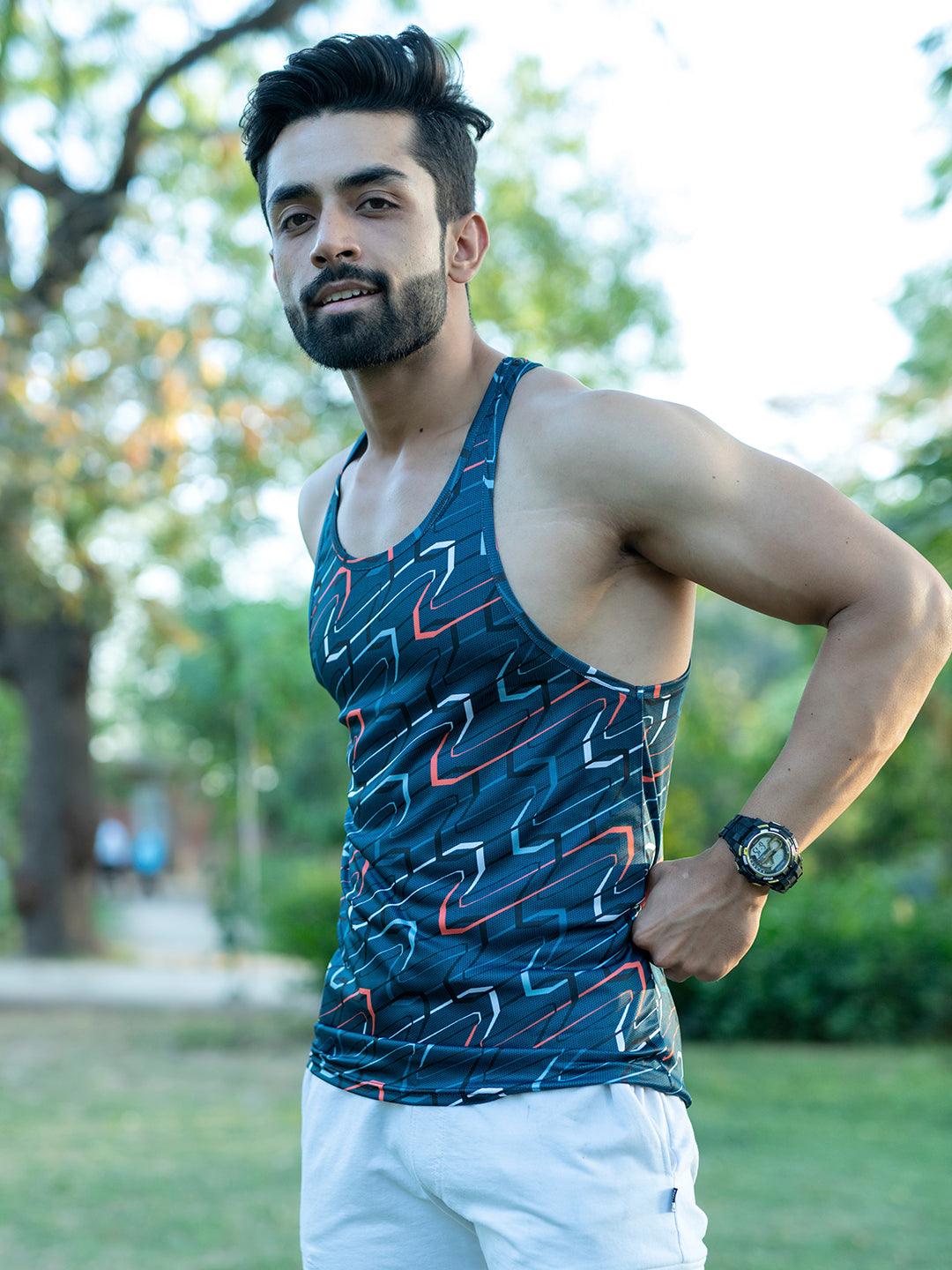 Mens Gym T-Back Stringer Sleeveless Sports Vest - Image 4