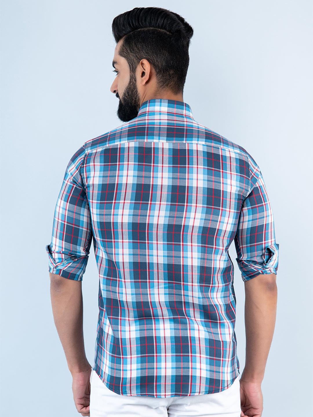 Multi Checks Full Sleeves Cotton Shirt - Image 4