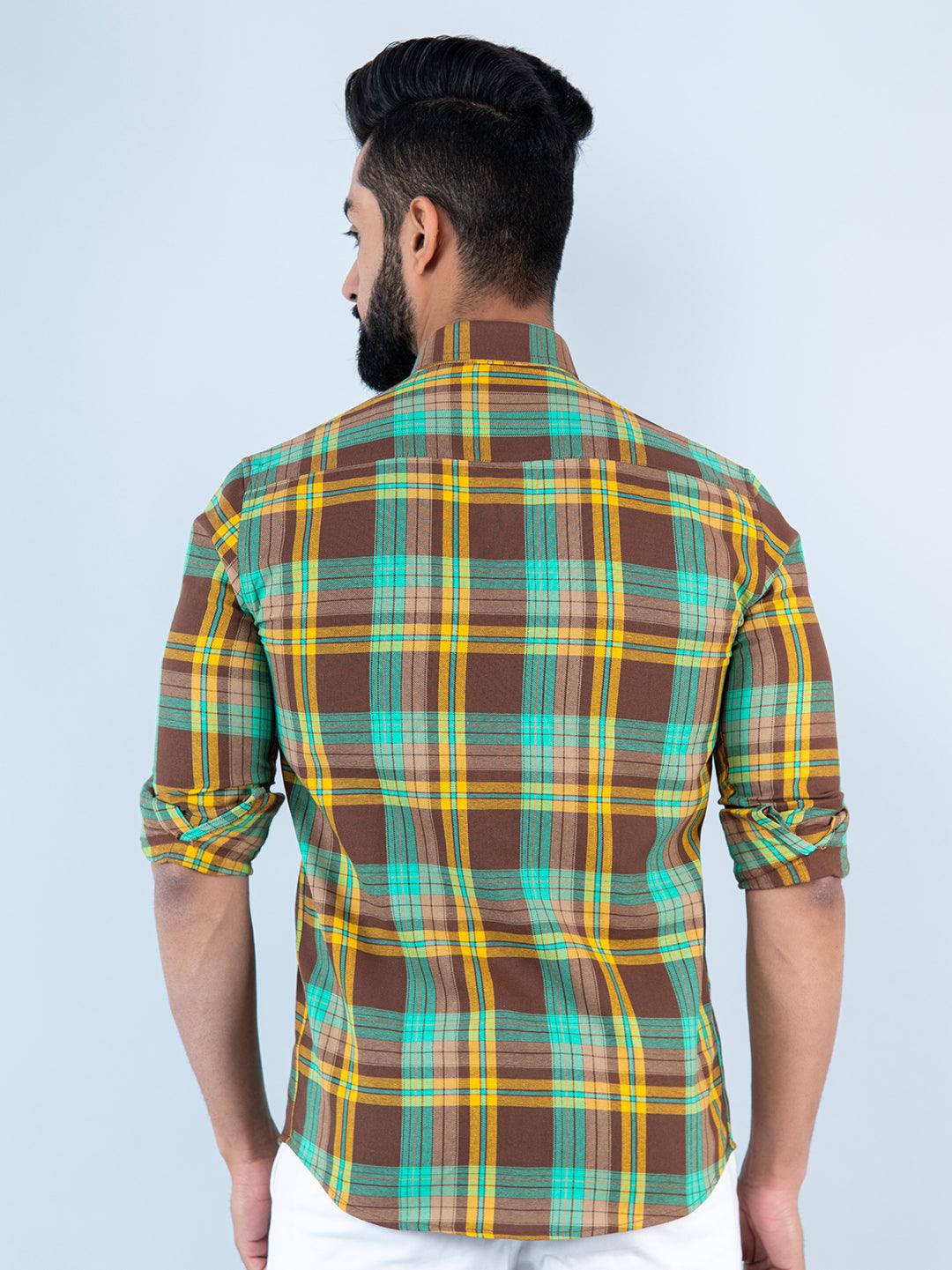 Multi Checks Full Sleeves Flannel Cotton Shirt - Image 4
