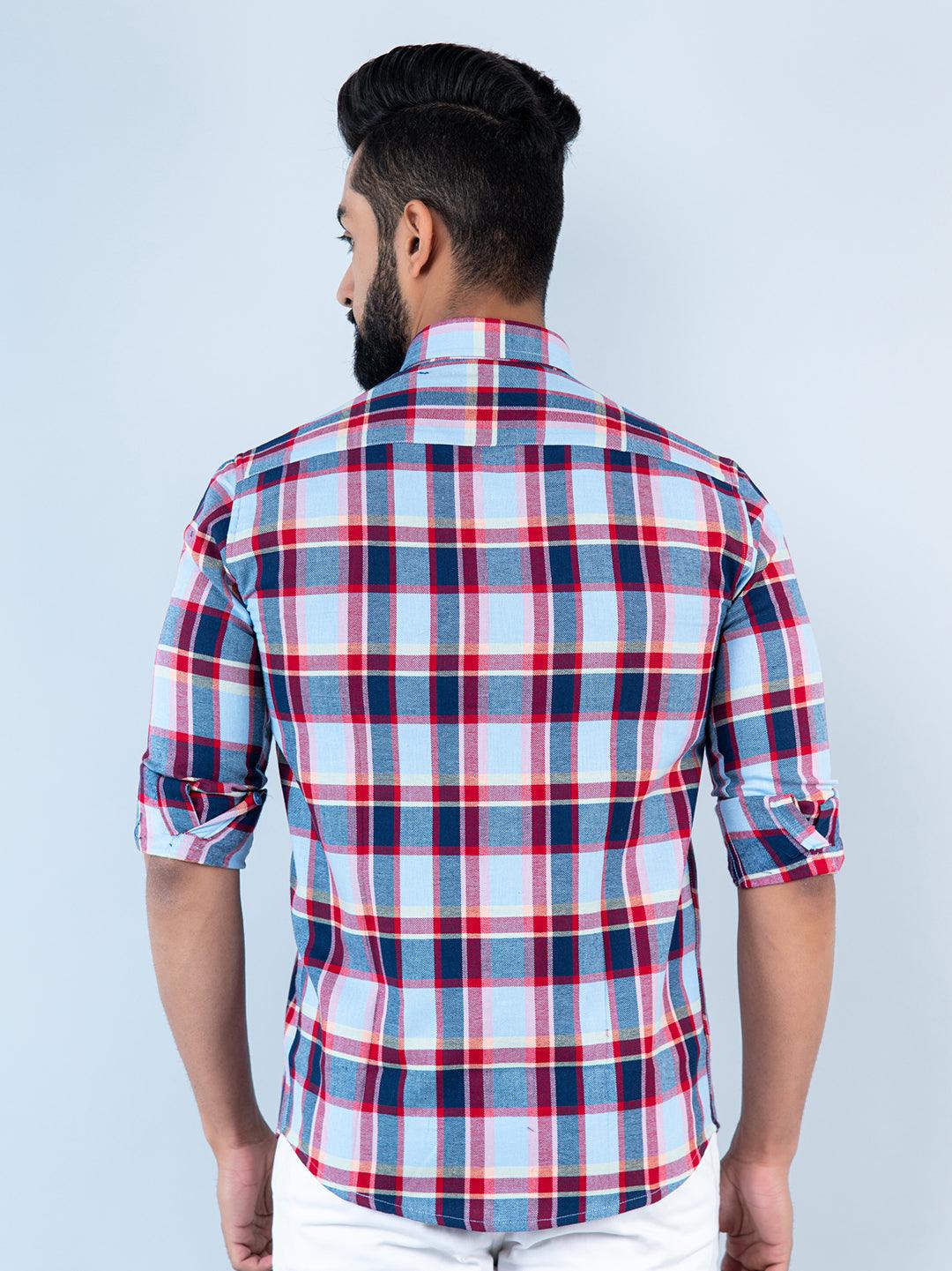 Multi Checks Full Sleeves Flannel Cotton Shirt - Image 4