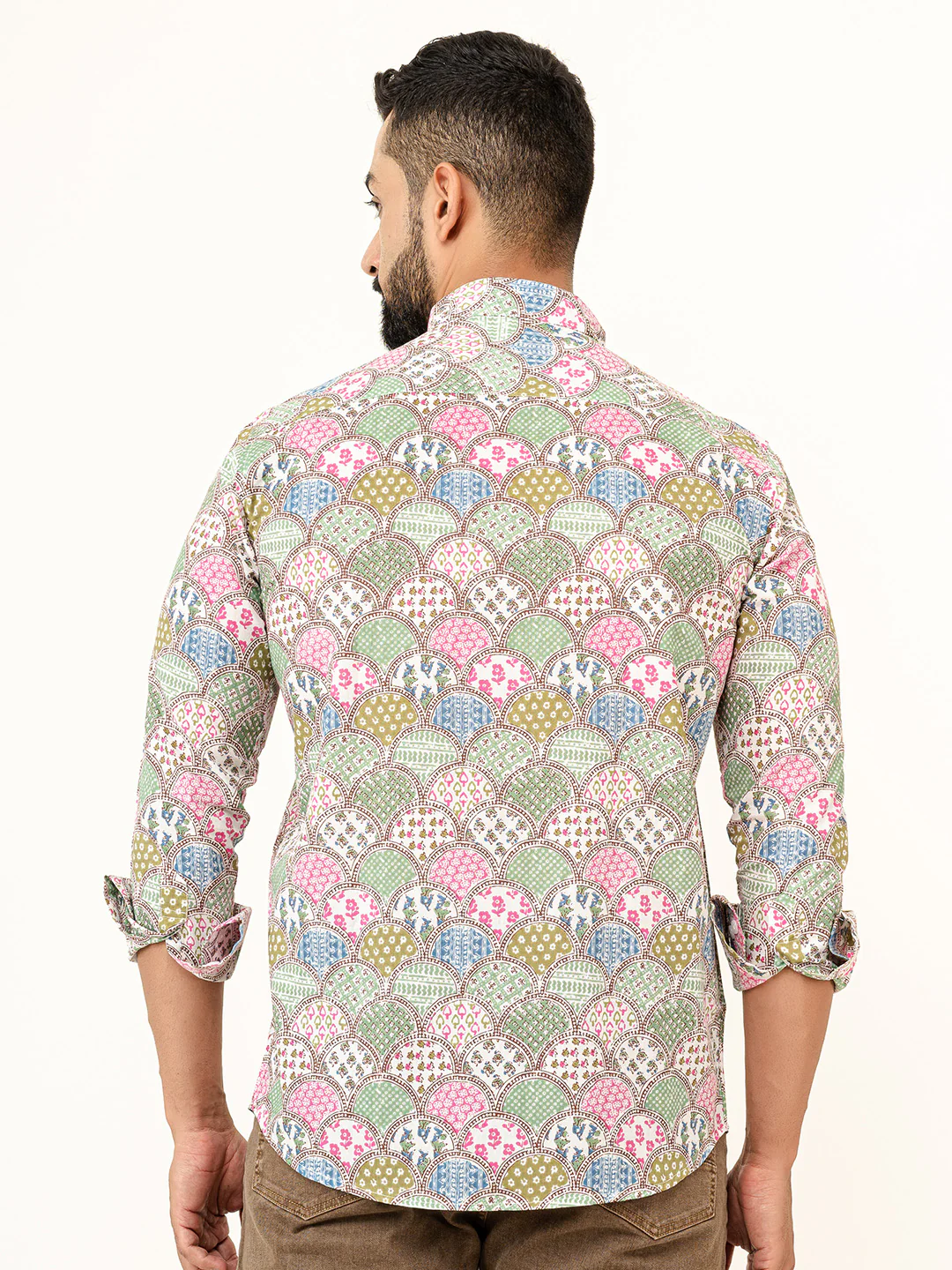 Multicolor Full Sleeves Cotton Printed Shirt - Image 5