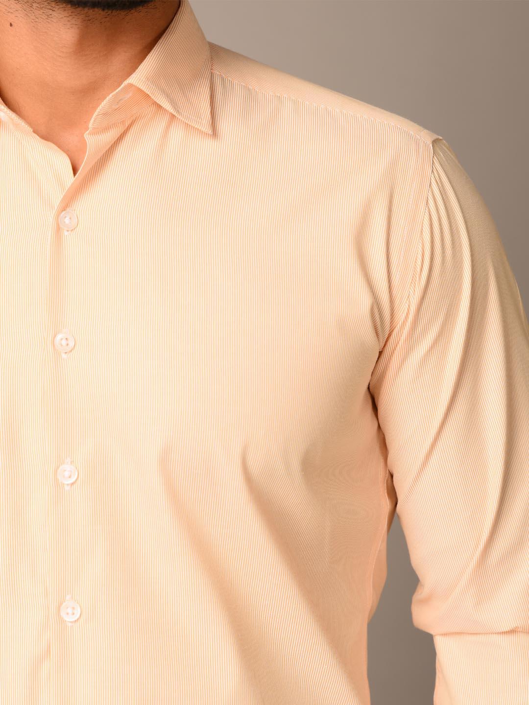 Peach Small Stripes Shirt - Image 5