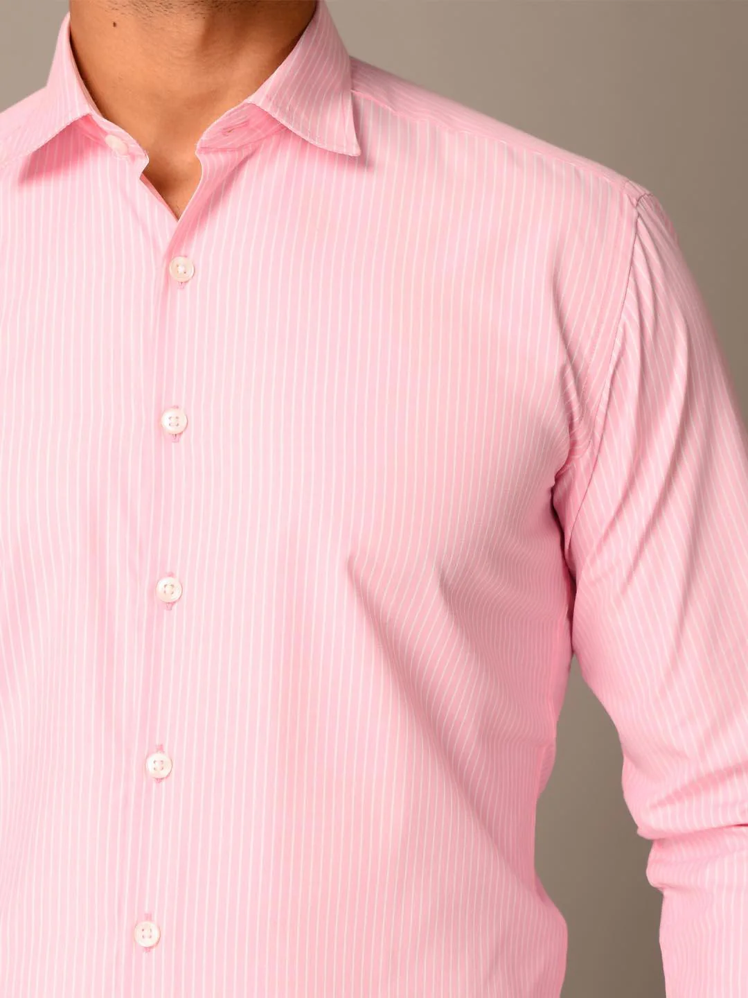 Pink Stripes Formal Shirt - Image 5