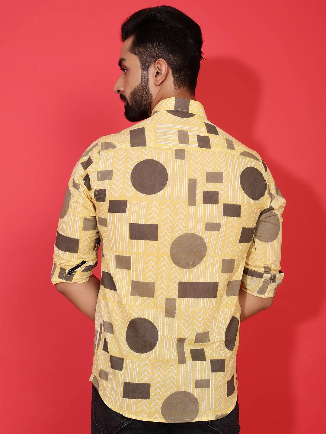 Polka Dotted Block Printed Shirt - Image 5